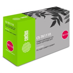 Тонер Картридж Cactus CS-TK1110BK черный для Kyocera FS 1020MFP/1040/1120MFP (2500стр.) - фото 51365488