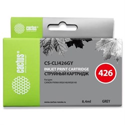Картридж струйный Cactus CS-CLI426GY серый для Canon Pixma MG6140/MG8140 (8.2мл) - фото 51365503