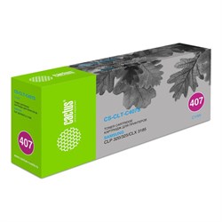 Тонер Картридж Cactus CS-CLT-C407S голубой для Samsung CLP320/320n/325/CLX3185/3185n/3185fn (1000стр - фото 51365560