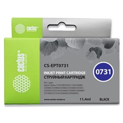Картридж струйный Cactus CS-EPT0731 черный для Epson Stylus С79/C110/СХ3900/CX4900/CX5900/CX7300/CX8 - фото 51365592