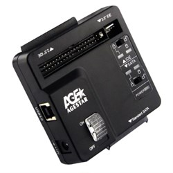 Док-станция для HDD/SSD, AgeStar, 3FBCP, SATA IDE, чёрный - фото 51365857