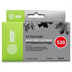 Картридж струйный Cactus CS-PGI520BK черный для Canon Pixma MP540/MP550/MP620/MP630/MP640/MP660/MP98 - фото 51366040