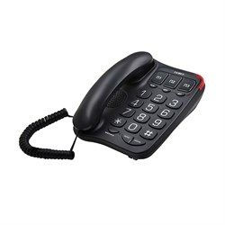 Телефон Texet TX 214, большие кнопки, черный - фото 51366113