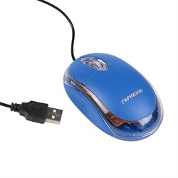 Мышь "Гарнизон" GM-100B, проводная, оптическая, 1000 dpi, USB, чип- Х, 1,15 м, синяя - фото 51366214