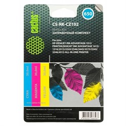 Заправочный набор Cactus CS-RK-CZ102 многоцветный 90мл для HP DJ - фото 51366311