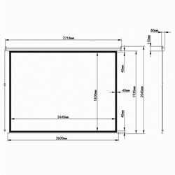Экран проекционный 180 х 240 см, BRAUBERG MOTO, матовый, настенный, электропривод - фото 51366540