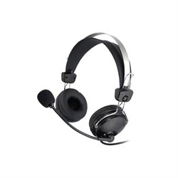 Наушники с микрофоном A4Tech HS-7P 2.5м накладные оголовье черный - фото 51366610