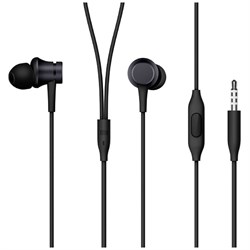 Наушники Xiaomi Mi In-Ear Basic ZBW4354TY, вакуумные, микрофон, 93 дБ, Jack 3.5 мм, кабель 1.25 м, чёрные - фото 51366630