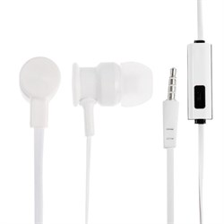 Наушники Luazon W-16, вакуумные, микрофон, плоский провод, кнопка ответа, МИКС - фото 51366927