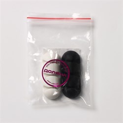 Держатели для проводов, набор 2 шт., пластик, белый/чёрный - фото 51366964