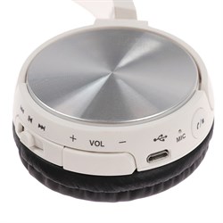 Наушники беспроводные LuazON OBT 1.3, накладные, BT 4.0, 800 мАч, белые - фото 51367066