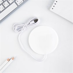 Подставка для кружки USB «Хорошего дня», подогреватель, 10 х 10 см - фото 51367090