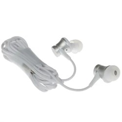 Наушники Xiaomi Mi In-Ear Basic ZBW4355TY, вакуумные, микрофон, 93дБ, 3.5мм,1.25м,серебряные - фото 51367100
