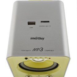 Компьютерные колонки 2.1 Smartbuy BUZZ SBA-2610, 2х1 Вт+3 Вт, MP3, FM, ПДУ, USB,сереб-желтые - фото 51367116
