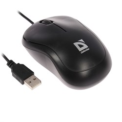 Мышь Defender Patch MS-759, проводная, оптическая, 3 кнопки, 1000 dpi, USB, чёрная - фото 51367203