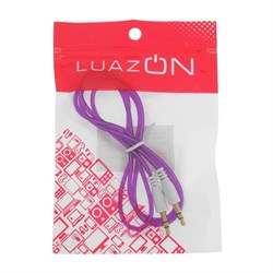 Кабель аудио AUX Luazon, Jack 3.5 мм(m)-Jack 3.5 мм(m), прозрачная оплетка, 1 м, фиолетовый - фото 51367375