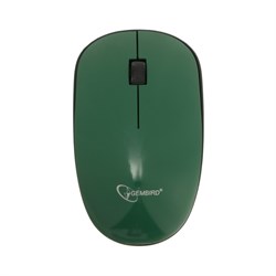 Мышь Gembird MUSW-111-GRN, беспроводная, оптическая, 1200 dpi, 2.4 ГГц, 1xAA, USB, зелёная - фото 51367641
