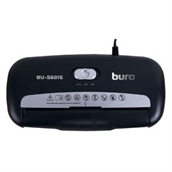 Шредер Buro Home BU-S601S (Р-1), ленты 6 мм, 6 листов одновременно, пл.карты, 10 л - фото 51367767
