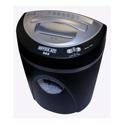 Шредер Office Kit S65 (P-4), фрагменты 3.8мм, 7 листов одн, скрепки, скобы, пл.карты,CD, 21л - фото 51368050