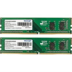 Память DDR4 Patriot PSD48G2400K, 4Гбx2, 2400 МГц, PC4-19200, DIMM - фото 51368270