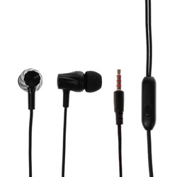 Наушники Krutoff HF-T83, вакуумные, микрофон, 106 дБ, 16 Ом, Jack 3.5 мм, кабель 1 м, чёрные - фото 51368653