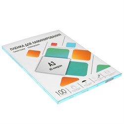 Пленка для ламинирования A3 303×426 мм, 60 мкм, 100 штук, глянцевые, Гелеос - фото 51368669