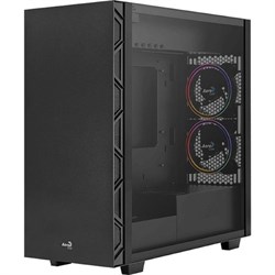 Корпус Aerocool Flo Saturn FRGB-G-BK-v1, без БП, ATX, Midi-Tower, черный - фото 51369580