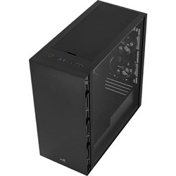 Корпус Aerocool Flo Saturn FRGB-G-BK-v1, без БП, ATX, Midi-Tower, черный - фото 51369581