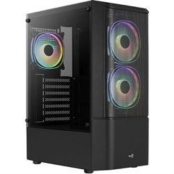 Корпус Aerocool Quantum Mesh-G-BK-v2, без БП, ATX, Midi-Tower, черный - фото 51369635