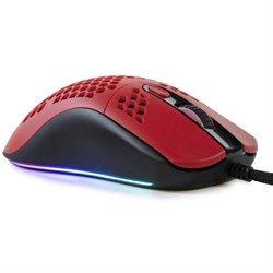 Мышь Arozzi FAVO, игровая, проводная, оптическая, 16000 dpi, красно-чёрная - фото 51369962