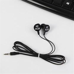 Наушники вакуумные в пакете «Моя музыка- мои правила», 10 х 15 см - фото 51370426