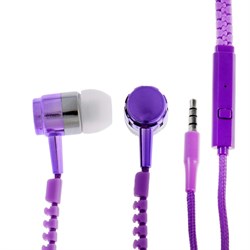 Наушники LuazON VBT 1.10 "Молния", вакуумные, микрофон, фиолетовые - фото 51370456