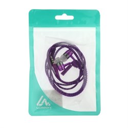Наушники LuazON VBT 1.10 "Молния", вакуумные, микрофон, фиолетовые - фото 51370457