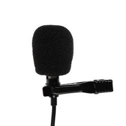 Микрофон на прищепке G-101, 100-16000 Гц, -32 дБ, 2.2 кОм, Jack 3.5 мм, 1.5 м, черный - фото 51370486