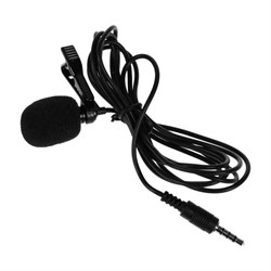 Микрофон на прищепке G-101, 100-16000 Гц, -32 дБ, 2.2 кОм, Jack 3.5 мм, 1.5 м, черный - фото 51370488