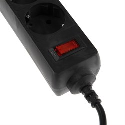 Сетевой фильтр Luazon Lighting, 4 розетки, 0.5 м, 2200 Вт, 3 х 0.75 мм2, 10 A, 220 В, черный - фото 51370525