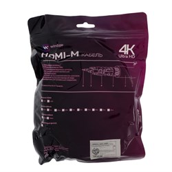 Кабель HDMI Windigo, HDMI(m)-HDMI(m), v 1.4, 5 м, позолоченные разъёмы, 3D, 4K, чёрный - фото 51370817