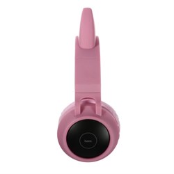 Наушники Hoco W27, беспроводные, накладные, микрофон, Bluetooth 5.0, 300 мАч, подсветка, розовые - фото 51370967