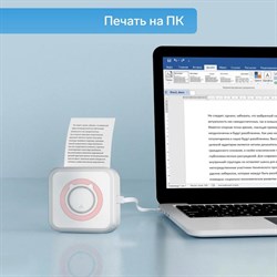 Мини-принтер Windigo LPR-01, Bluetooth, термопечать на чековой ленте, Android/iOS, 1000 мАч - фото 51371033