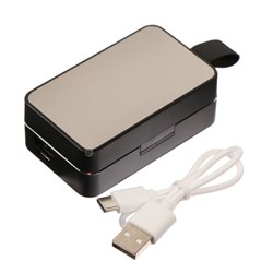 Наушники беспроводные VBT 1.29, TWS, вакуумные, Bluetooth 5.0, 3500 мАч, водонепроницаемые, чёрные - фото 51371210