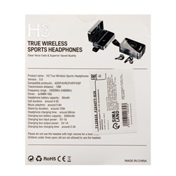 Наушники беспроводные VBT 1.29, TWS, вакуумные, Bluetooth 5.0, 3500 мАч, водонепроницаемые, чёрные - фото 51371214