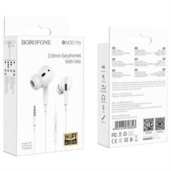Наушники Borofone BM30 Pro, вакуумные, микрофон, 16 Ом, Type-C, 1.2 м, белые - фото 51371358