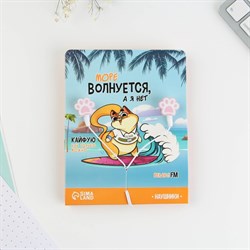 Наушники на открытке "Море волнуется, а я нет", модель RX-6, 13 х 11 см - фото 51371452