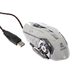 Мышь JM-520 MB-2.7 (NY), игровая, проводная, оптическая, 3200 dpi, подсветка, USB, белая - фото 51371577
