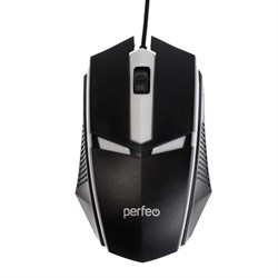 Мышь Perfeo Face, игровая, проводная, подсветка, 1000 dpi, USB, чёрная - фото 51371813