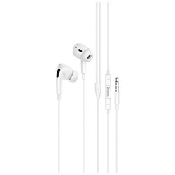 Наушники Hoco M1 Pro, проводные, вакуумные, микрофон, Jack 3.5, кабель 1.2 м, белые - фото 51371920