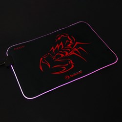 Коврик для мыши MARVO MG08, игровой, 350x250x4 мм, подсветка, чёрный - фото 51372630