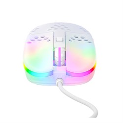 Мышь Xtrfy MZ1 – ZY’S RAIL, игровая, проводная, подсветка RGB, 16000 dpi, USB, белая - фото 51372680