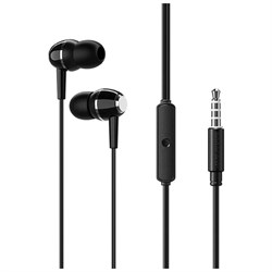 Наушники Borofone BM36 Acura, вакуумные, микрофон, Jack 3.5 мм, кабель 1 м, чёрные - фото 51372812