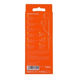 Наушники Borofone BM59 Collar, вакуумные, микрофон, Jack 3.5 мм, кабель 1.2 м, белые - фото 51372879